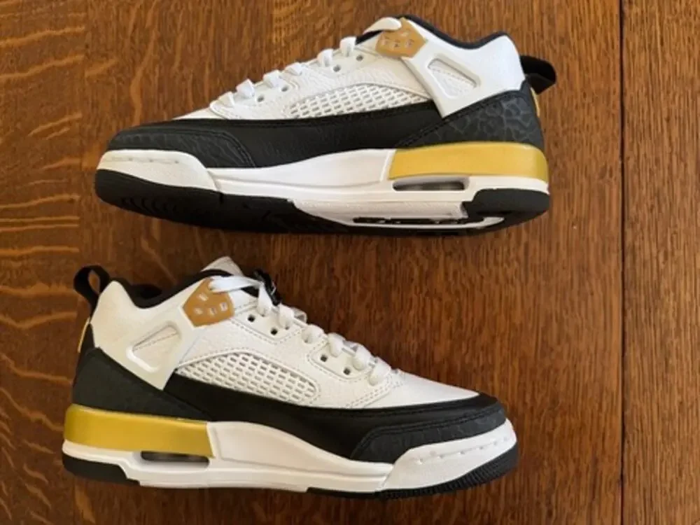 NIB Nike Jordan Spizike Low Wht/Mt Gold/Black Y4.5/W6
